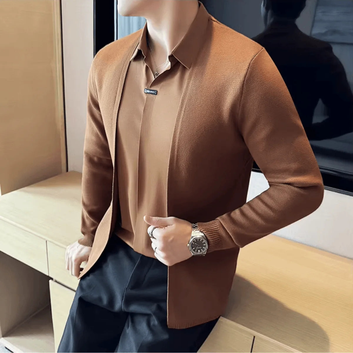 Layer™ – 2-in-1-shirt met vesteffect