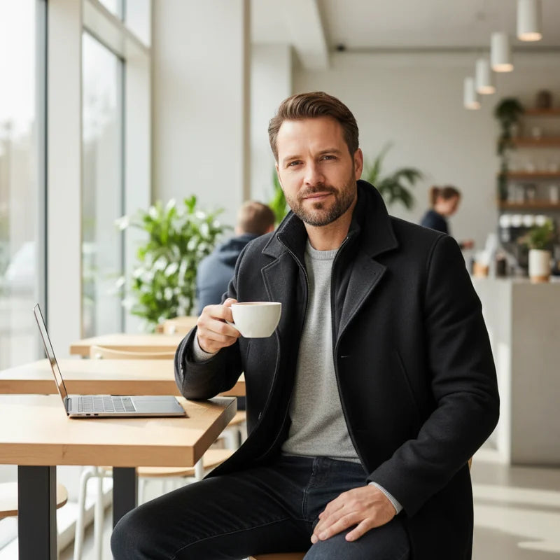 Zweiteiliger Herrenmantel mit Stil und Wärme - Peaky™