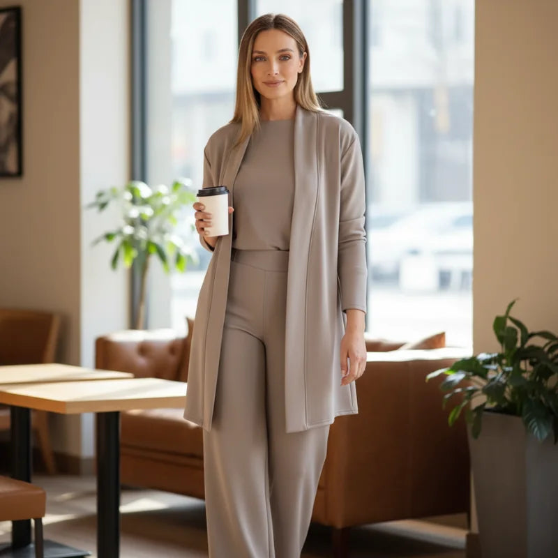 Elegantes 3-teiliges Set mit fließender Passform – Lunara™