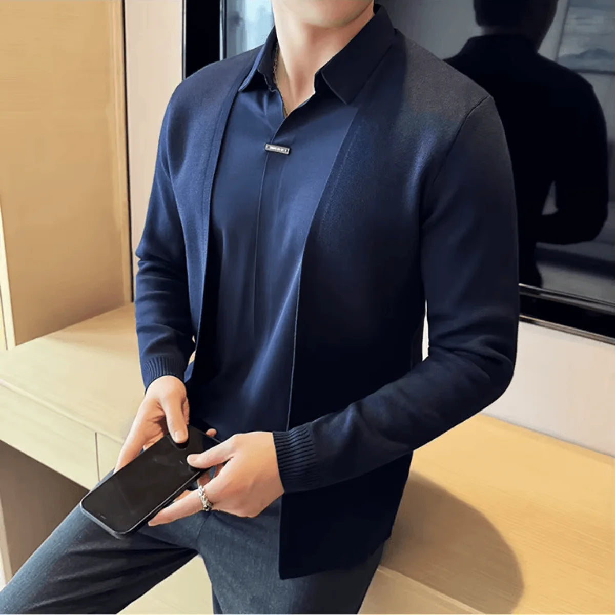 Layer™ – 2-in-1-shirt met vesteffect