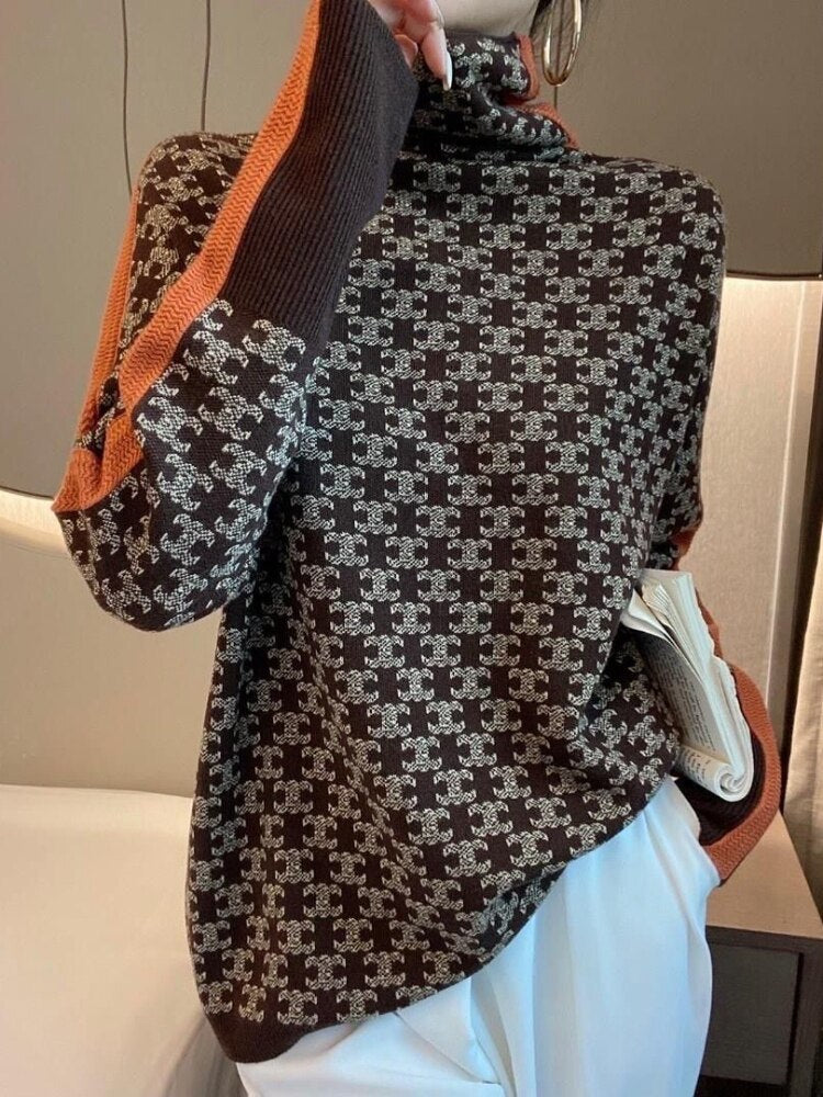 Klassischer Feinstrick-Rollkragenpullover | Colosy