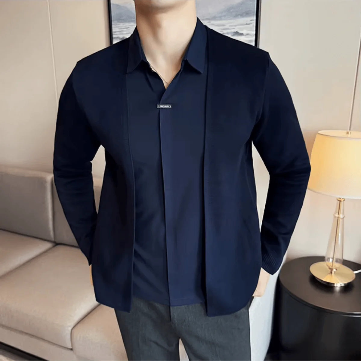 Layer™ – 2-in-1-shirt met vesteffect