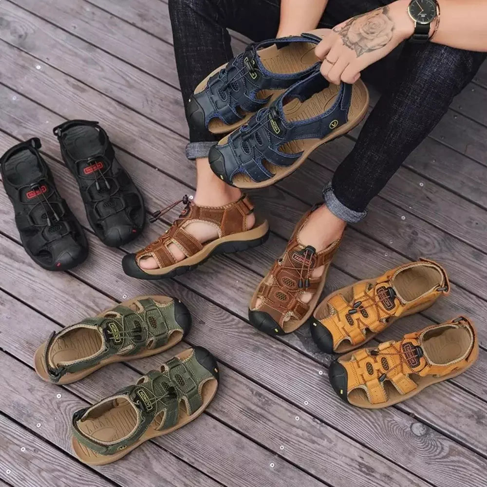 ErgoStride Colosy™ • Bequeme Herrensandalen für jedes Gelände