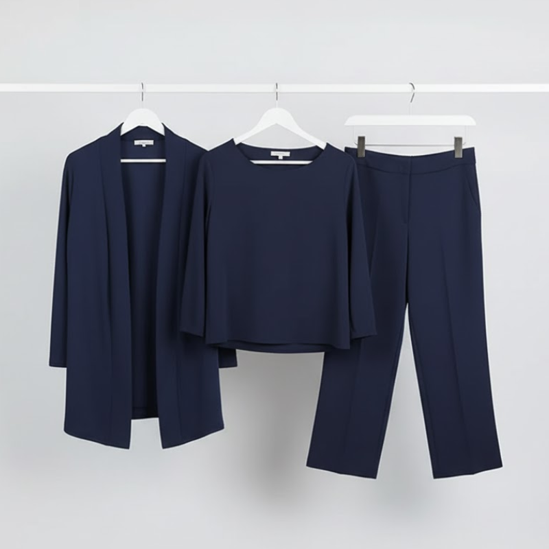 Elegantes 3-teiliges Set mit fließender Passform – Lunara™