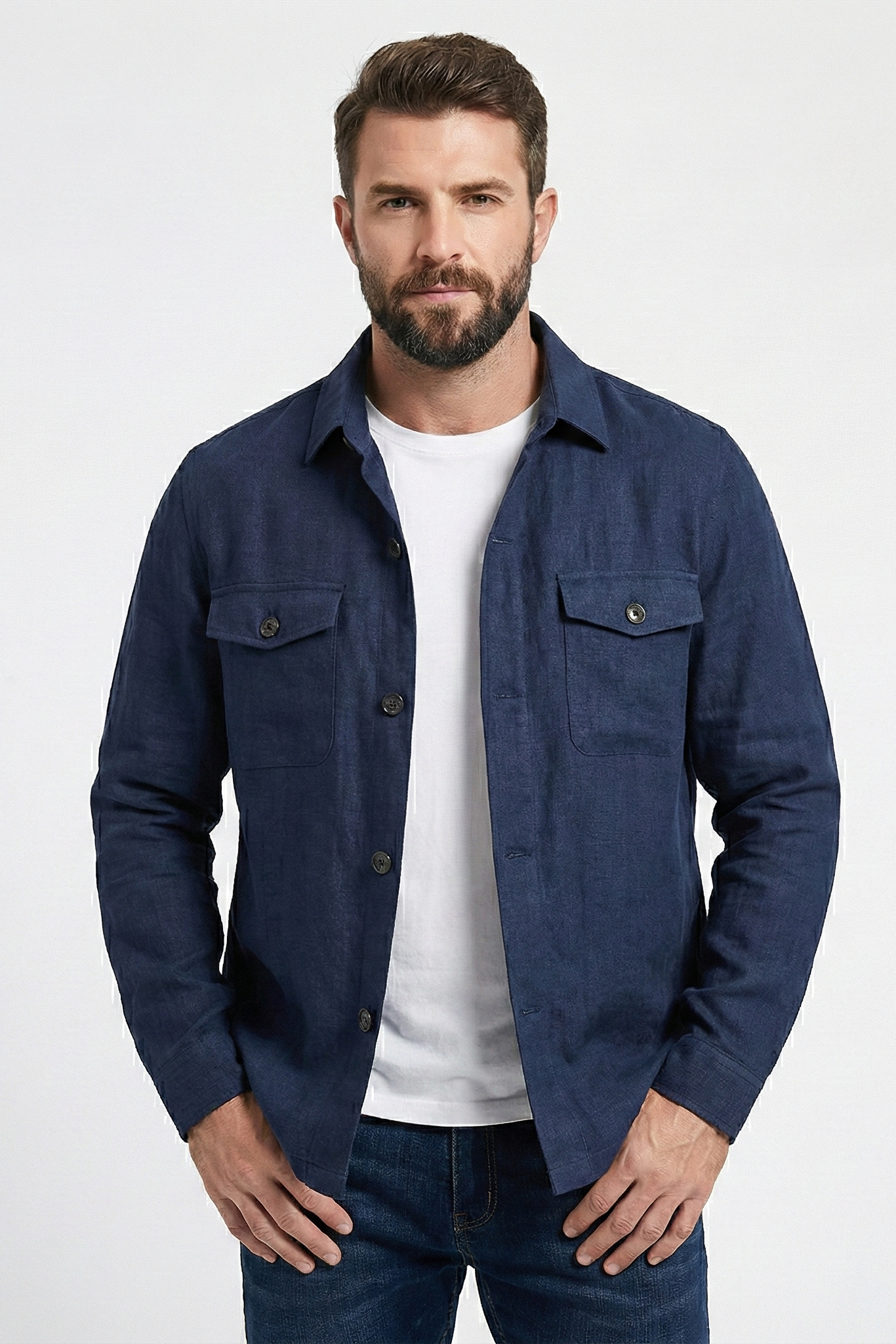 Casual slim-fit jas voor heren | Colosy