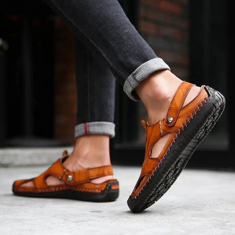 Orthopedische leren sandalen • Colosy