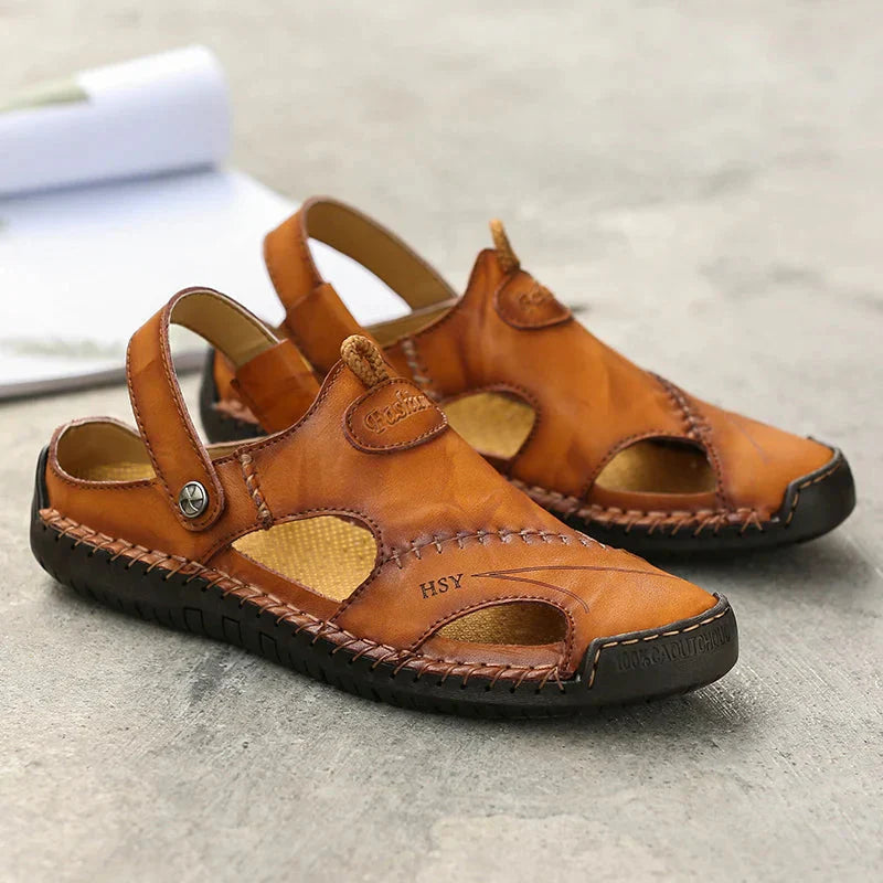Premium orthopedische leren comfortsandalen voor heren
