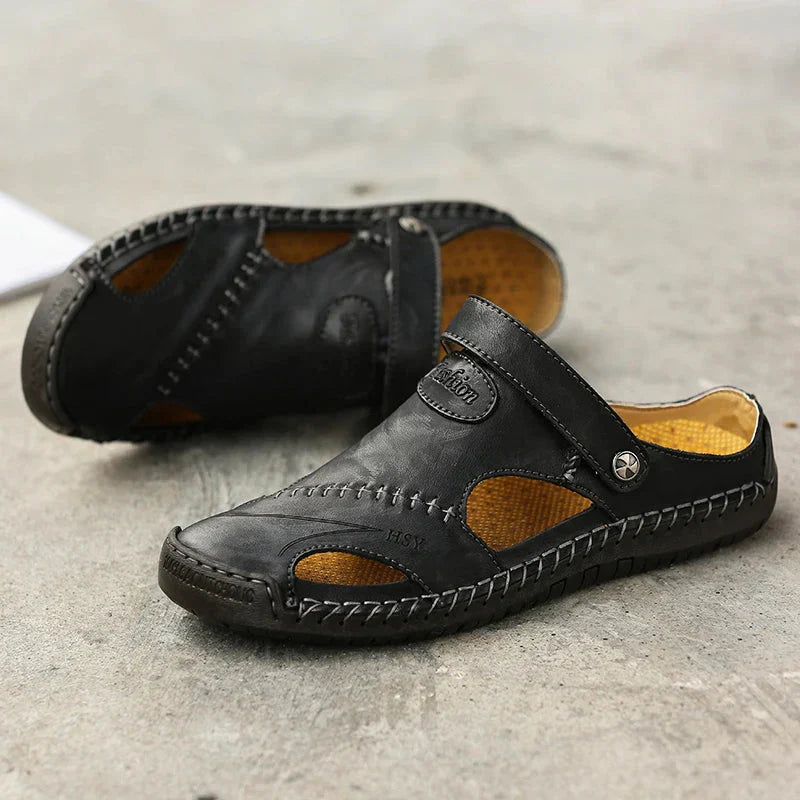 Premium orthopedische leren comfortsandalen voor heren