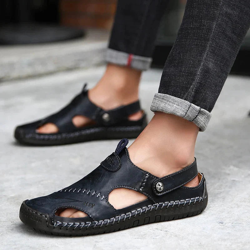 Premium orthopedische leren comfortsandalen voor heren