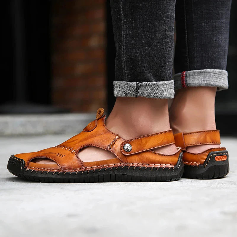 Orthopedische leren sandalen • Colosy