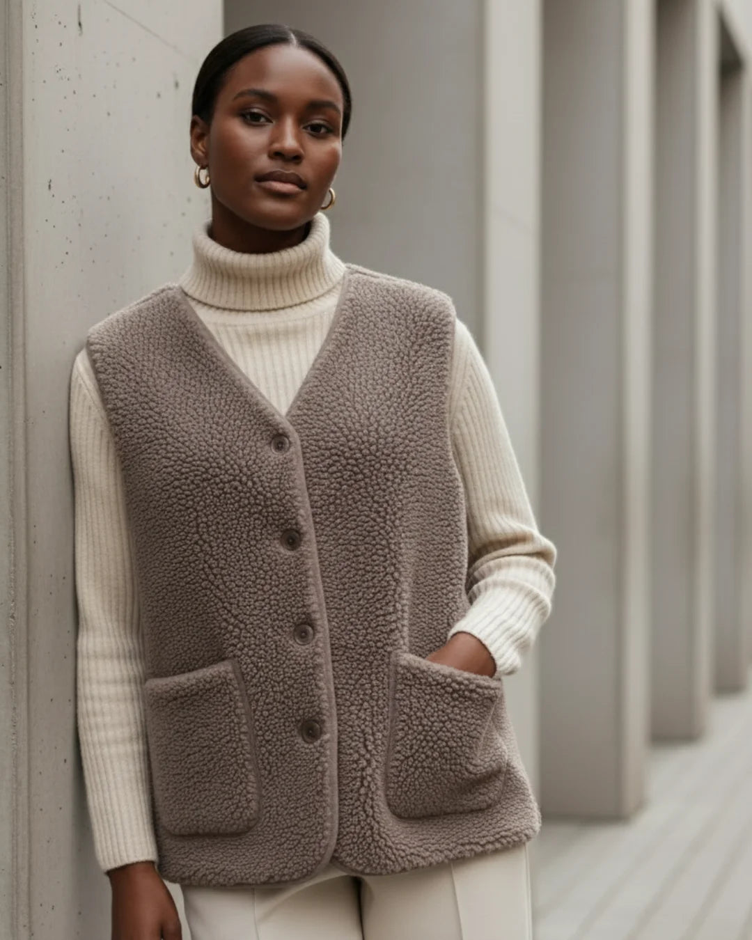 Solene™ – Parijs wollen vest voor moeiteloze elegantie