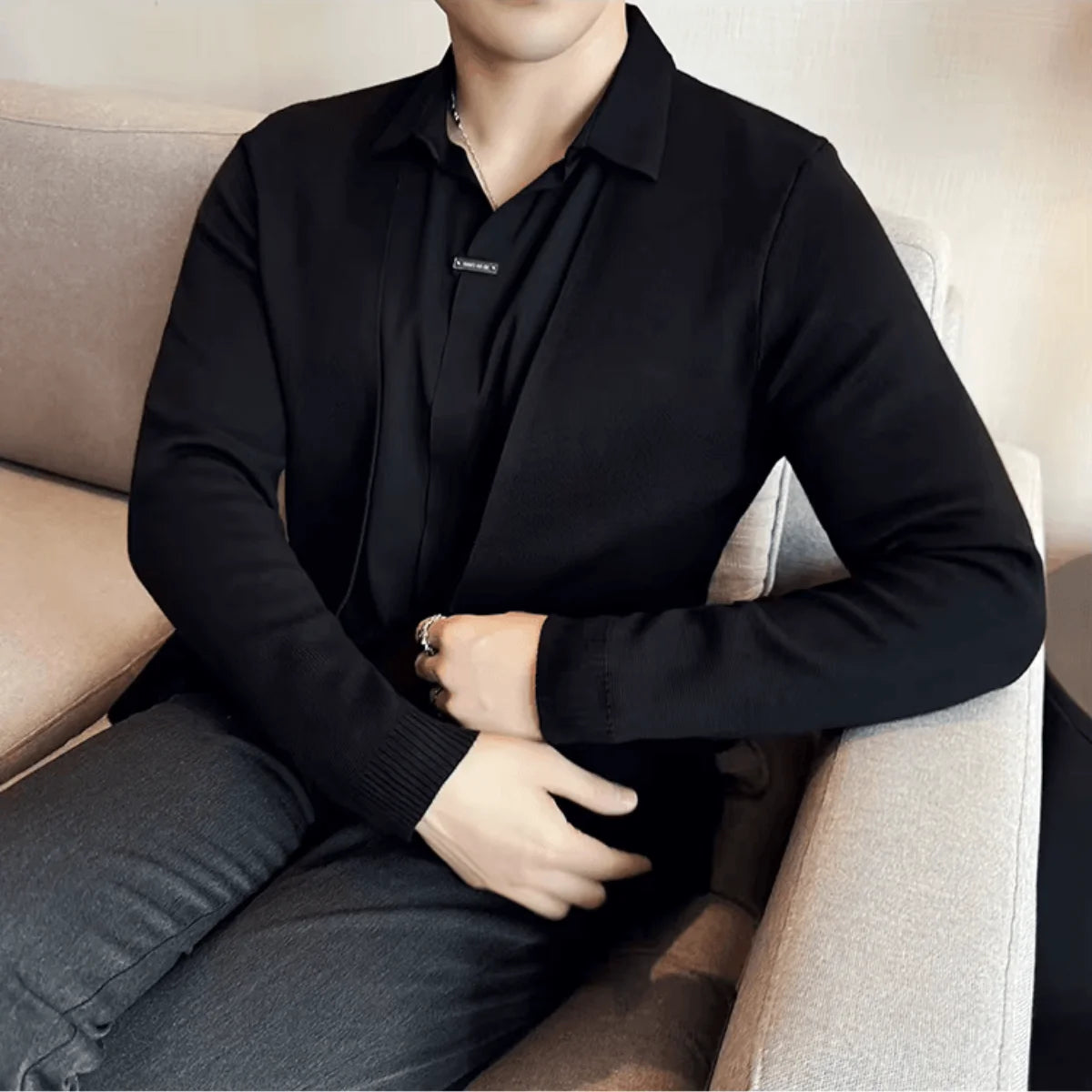 Layer™ – 2-in-1-shirt met vesteffect