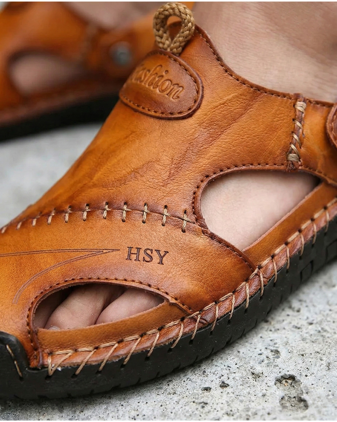 Premium orthopedische leren comfortsandalen voor heren