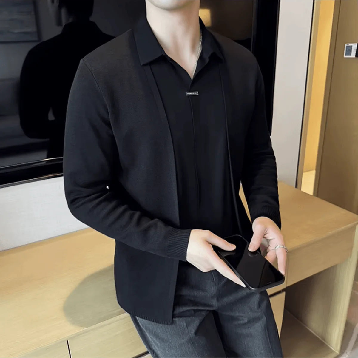 Layer™ – 2-in-1-shirt met vesteffect