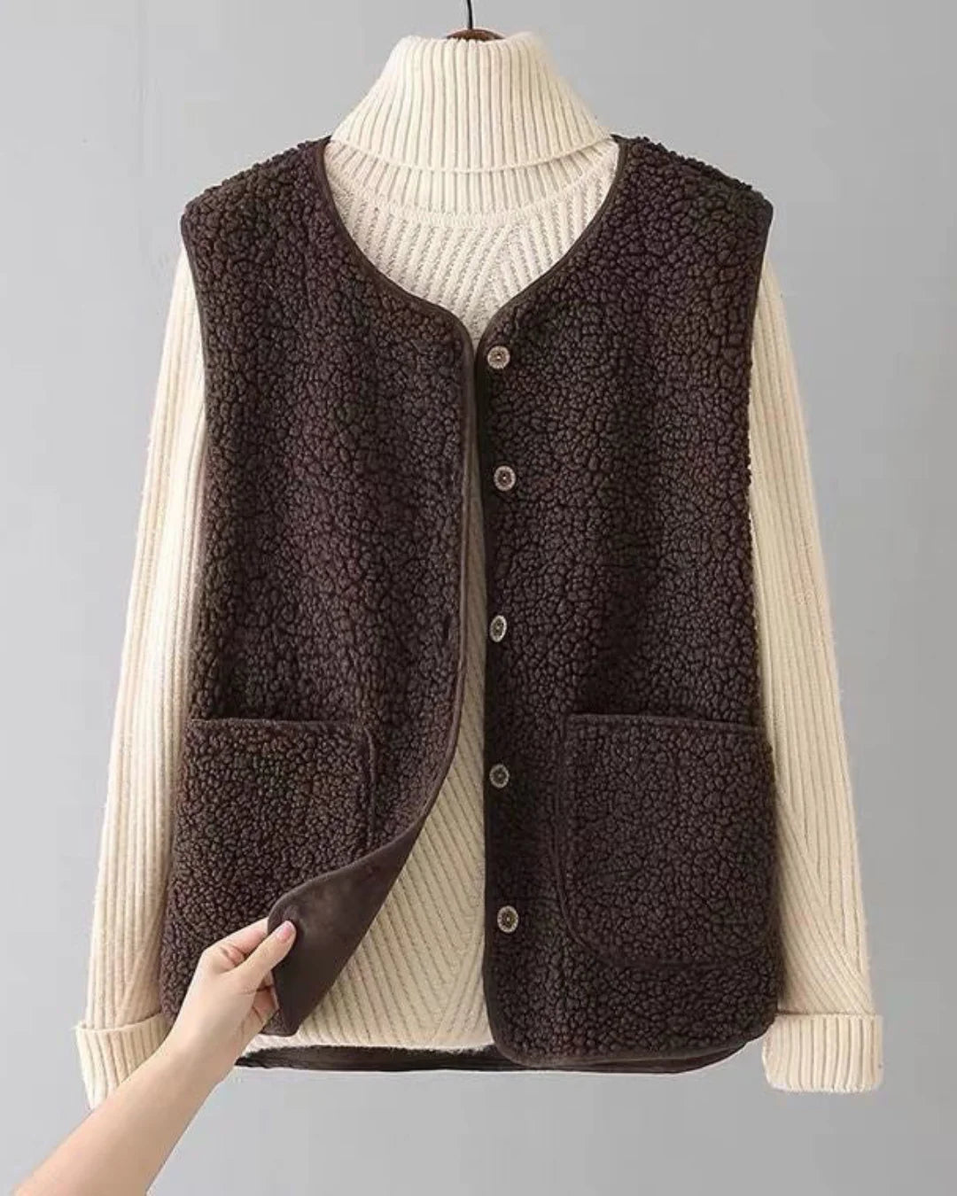 Solene™ – Parijs wollen vest voor moeiteloze elegantie