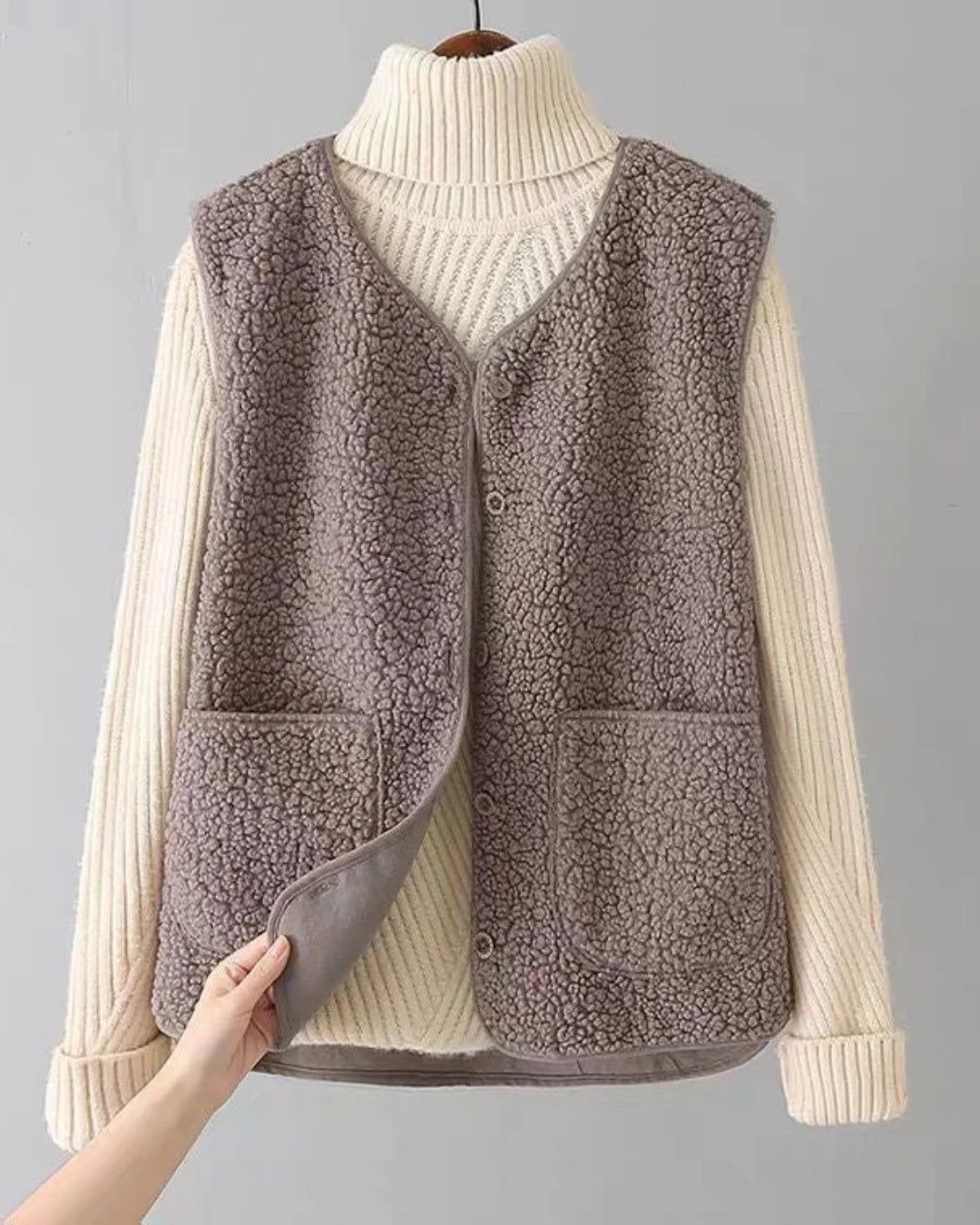 Solene™ – Parijs wollen vest voor moeiteloze elegantie