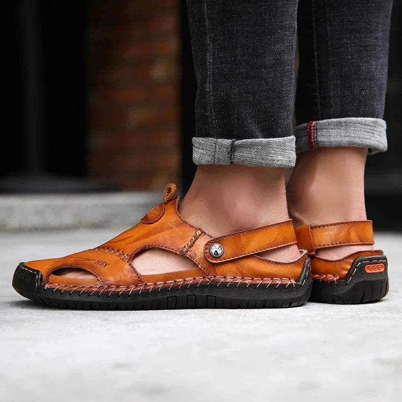 Premium orthopedische leren comfortsandalen voor heren