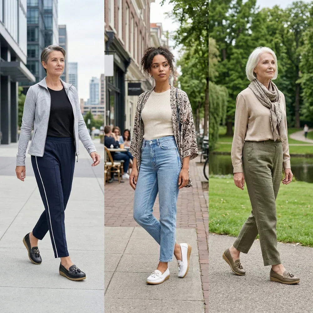 Orthopädische Mokassins aus Leder für Damen | OrthoMoc™